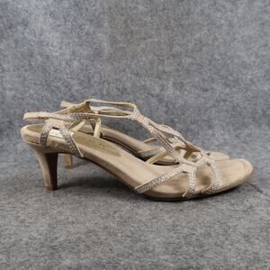 New York Transit Shoes Womens 9.5 Strappy Pump Sandals Slingback Open Toe Formal